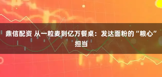 鼎信配资 从一粒麦到亿万餐桌：发达面粉的“粮心”担当